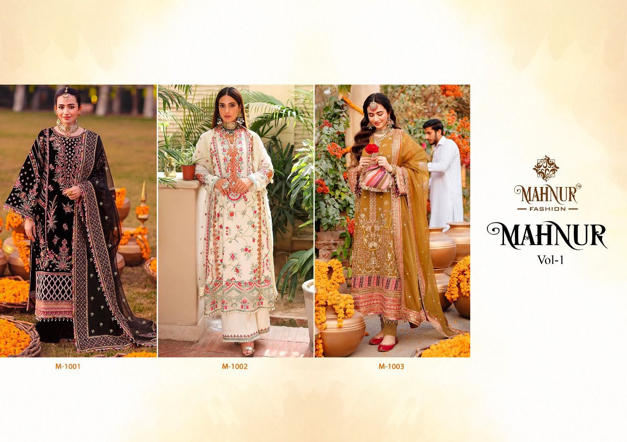 Mahnur 1 Fancy Festive Wear Designer Heavy Georgette Latest Pakistani Salwar Suit Collection 